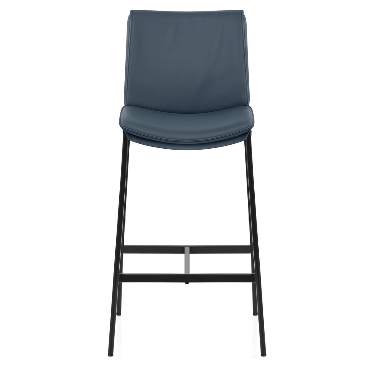 Tabouret Cuir Veritable - Addison Bleu 