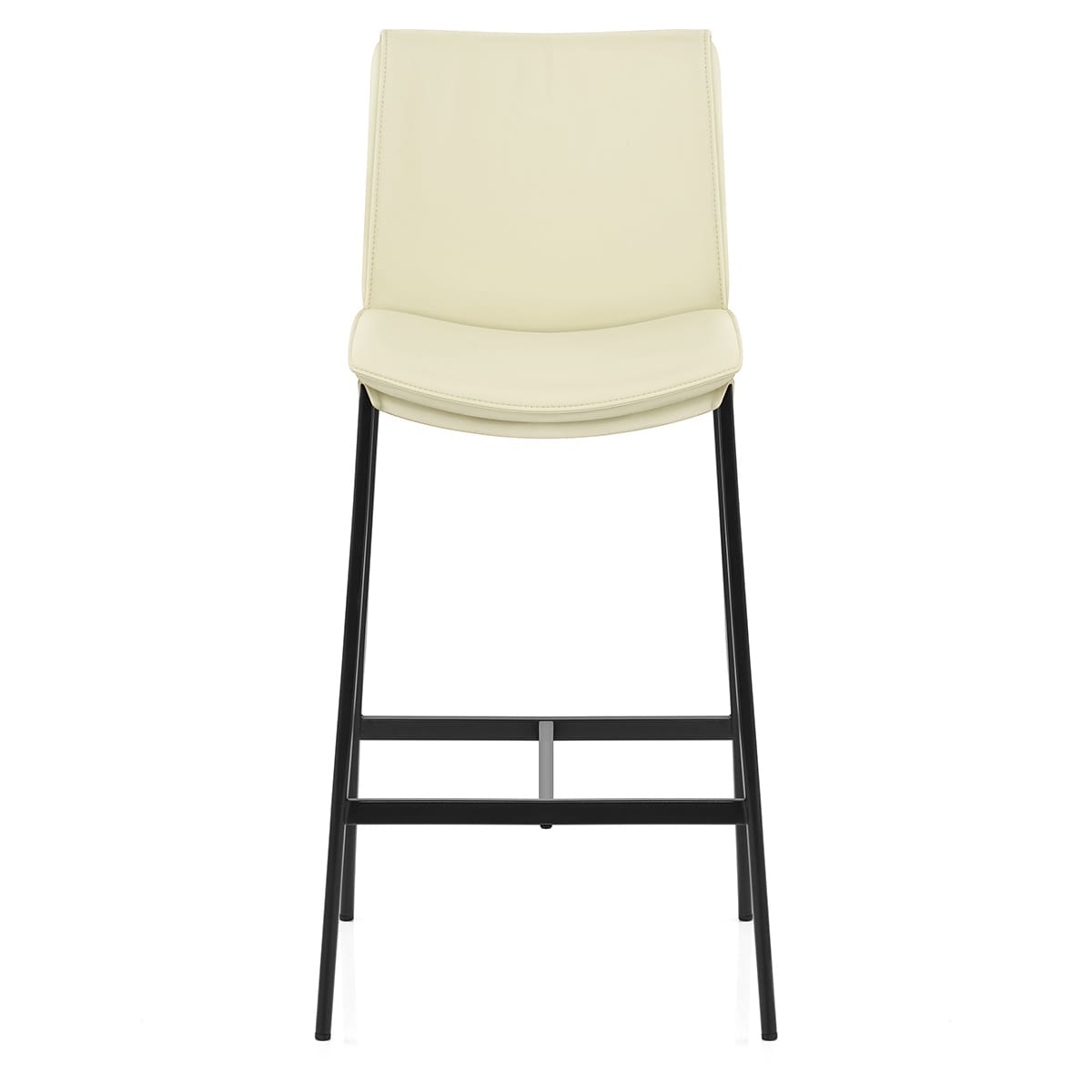 Tabouret Cuir Veritable - Addison Crème 