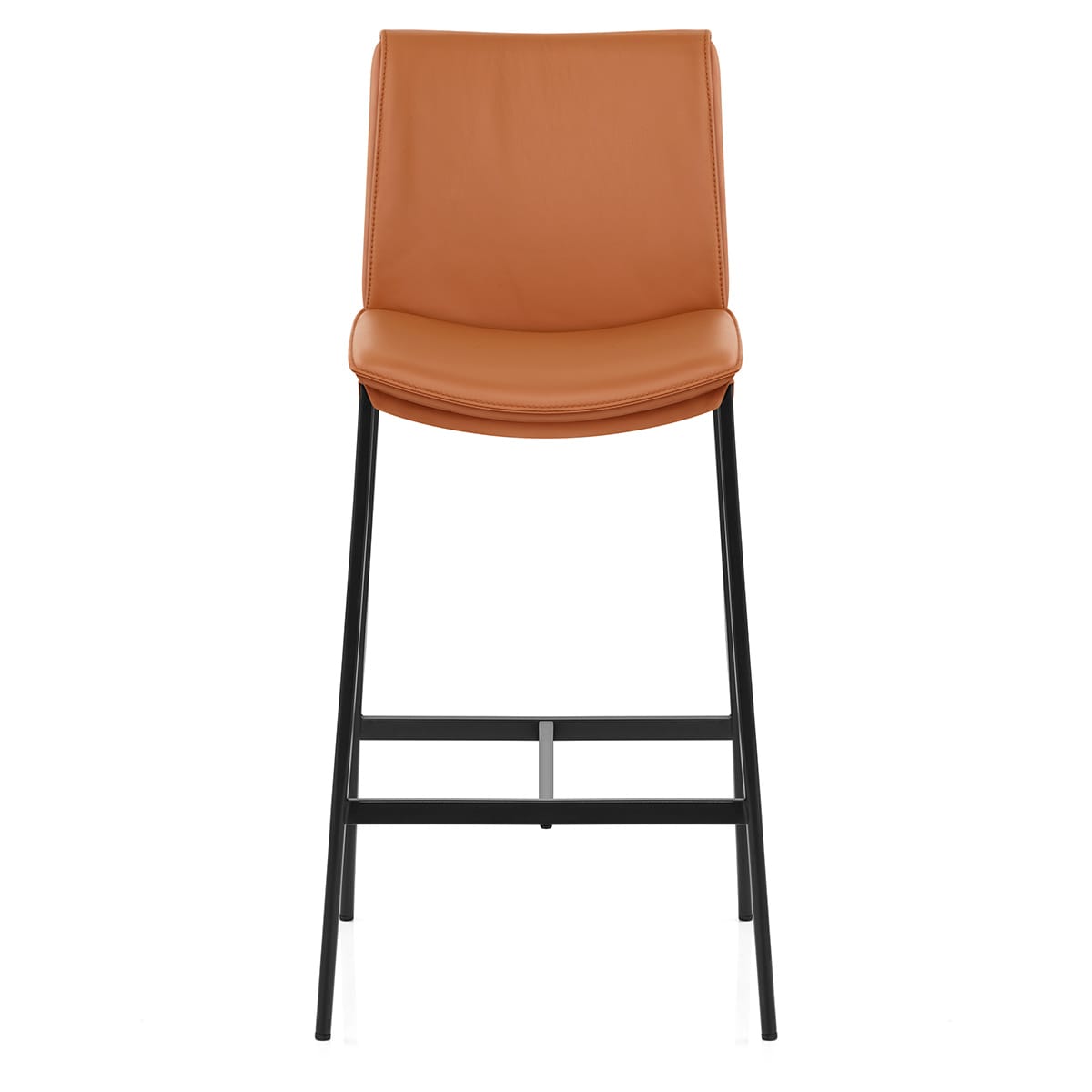 Tabouret Cuir Veritable - Addison Marron 