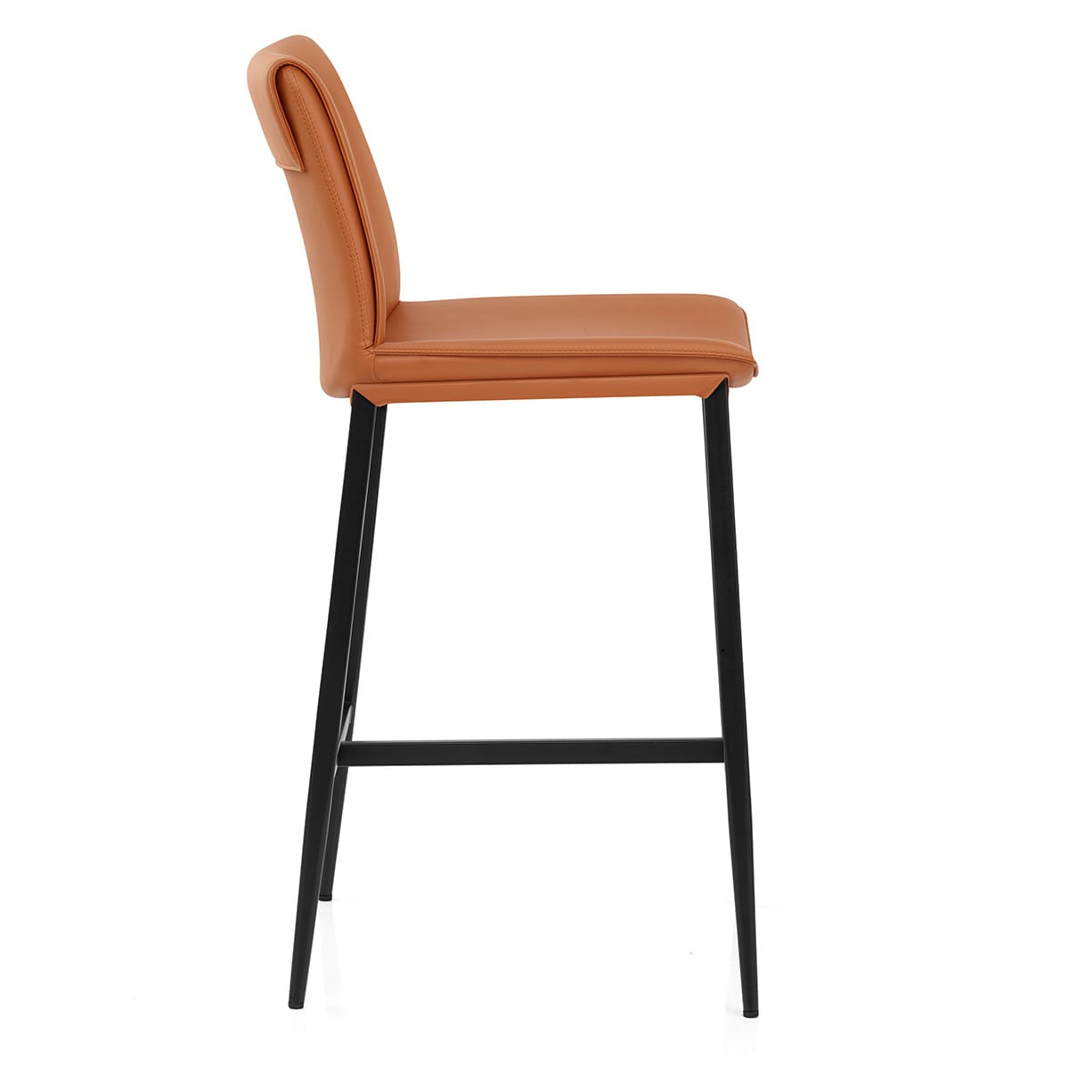 Tabouret Cuir Veritable - Addison Marron 