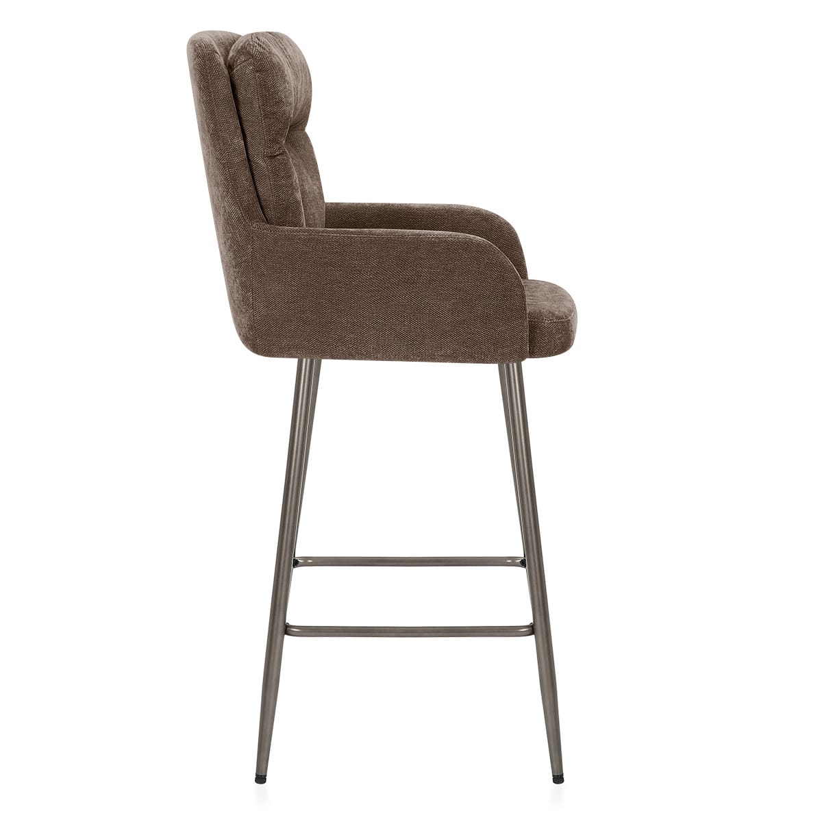 Tabouret Tissu - Albany Marron Foncé 