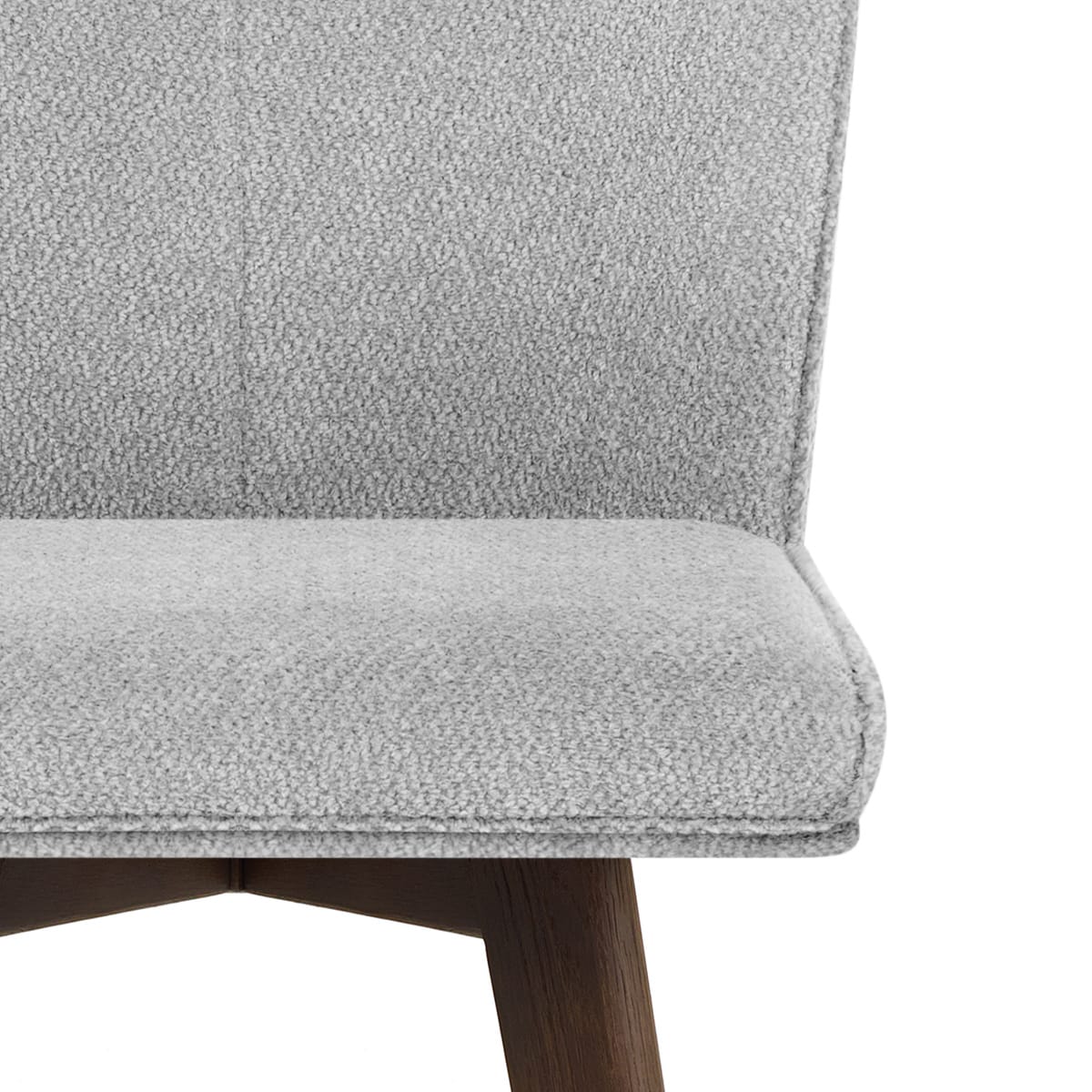 Aldo Dark Oak Bar Stool Light Grey Fabric