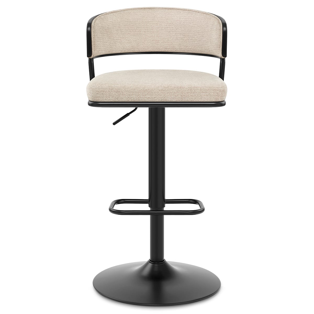 Tabouret de bar Tissu - Alexa Crème 