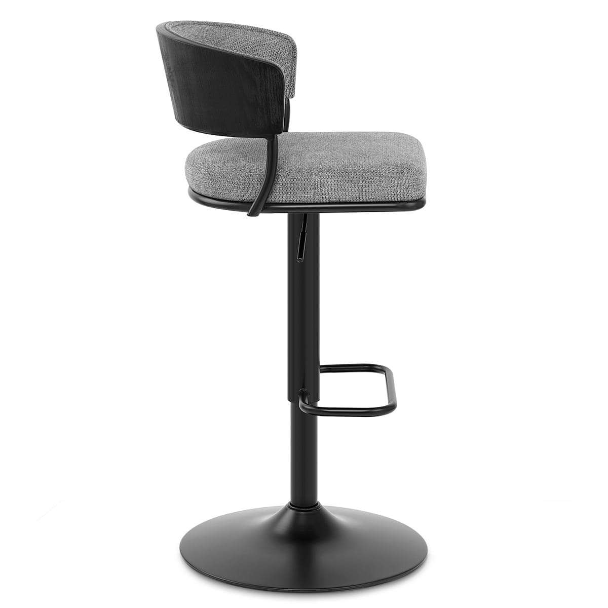 Tabouret de bar Tissu - Alexa Gris 