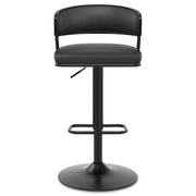 Alexa Real Leather Stool Black