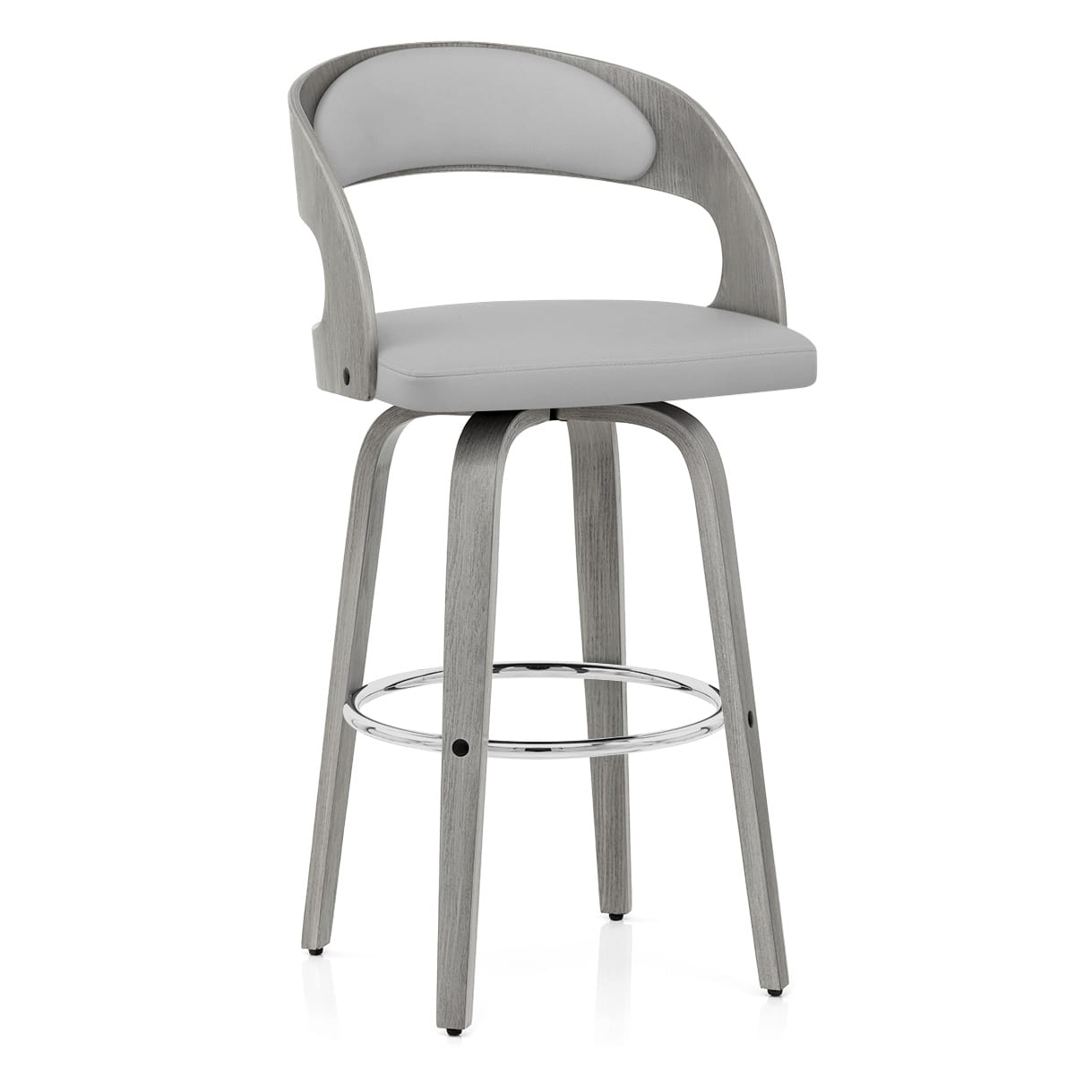 Alicia Grey Wooden Stool