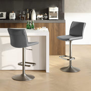 Tabouret de Bar Faux Cuir - Alto Gris Foncé 