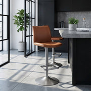 Tabouret de Bar Faux Cuir - Alto Marron 