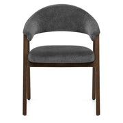 Chaise Chêne Foncé Tissu - Amber Gris Foncé
