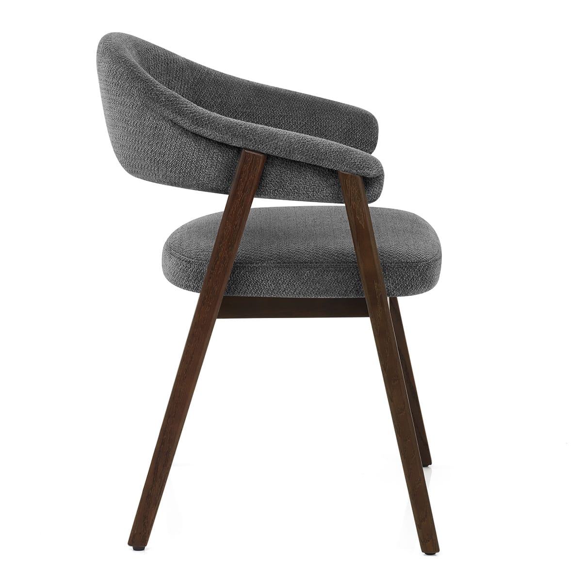 Chaise Chêne Foncé Tissu - Amber Gris Foncé