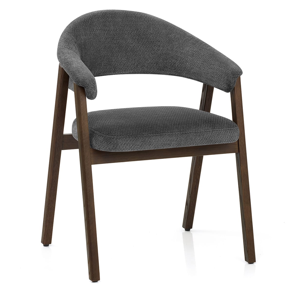 Chaise Chêne Foncé Tissu - Amber Gris Foncé