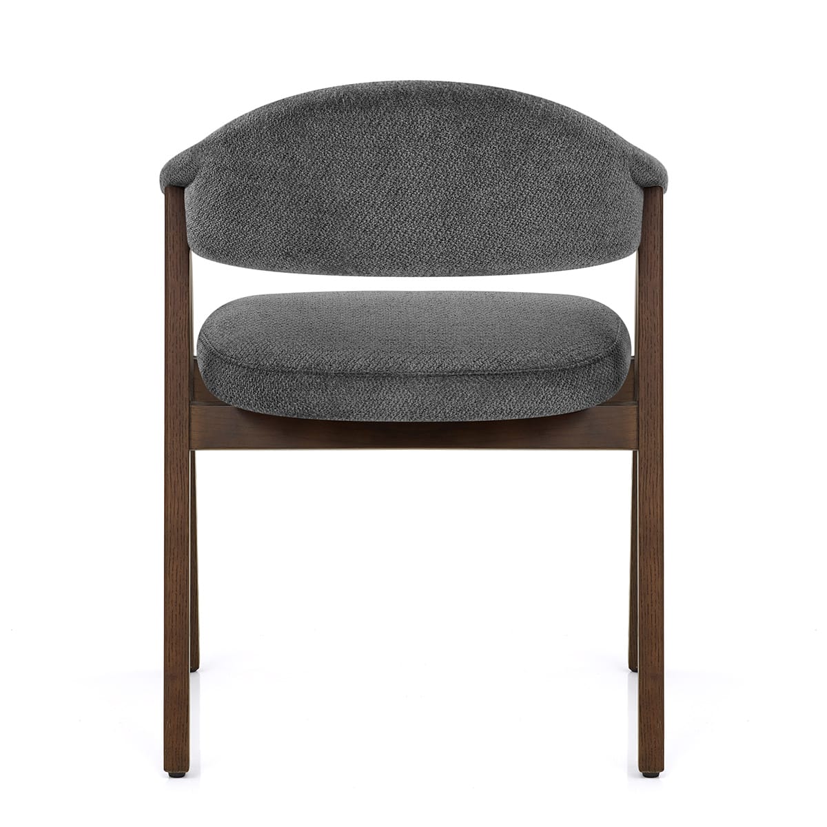 Chaise Chêne Foncé Tissu - Amber Gris Foncé