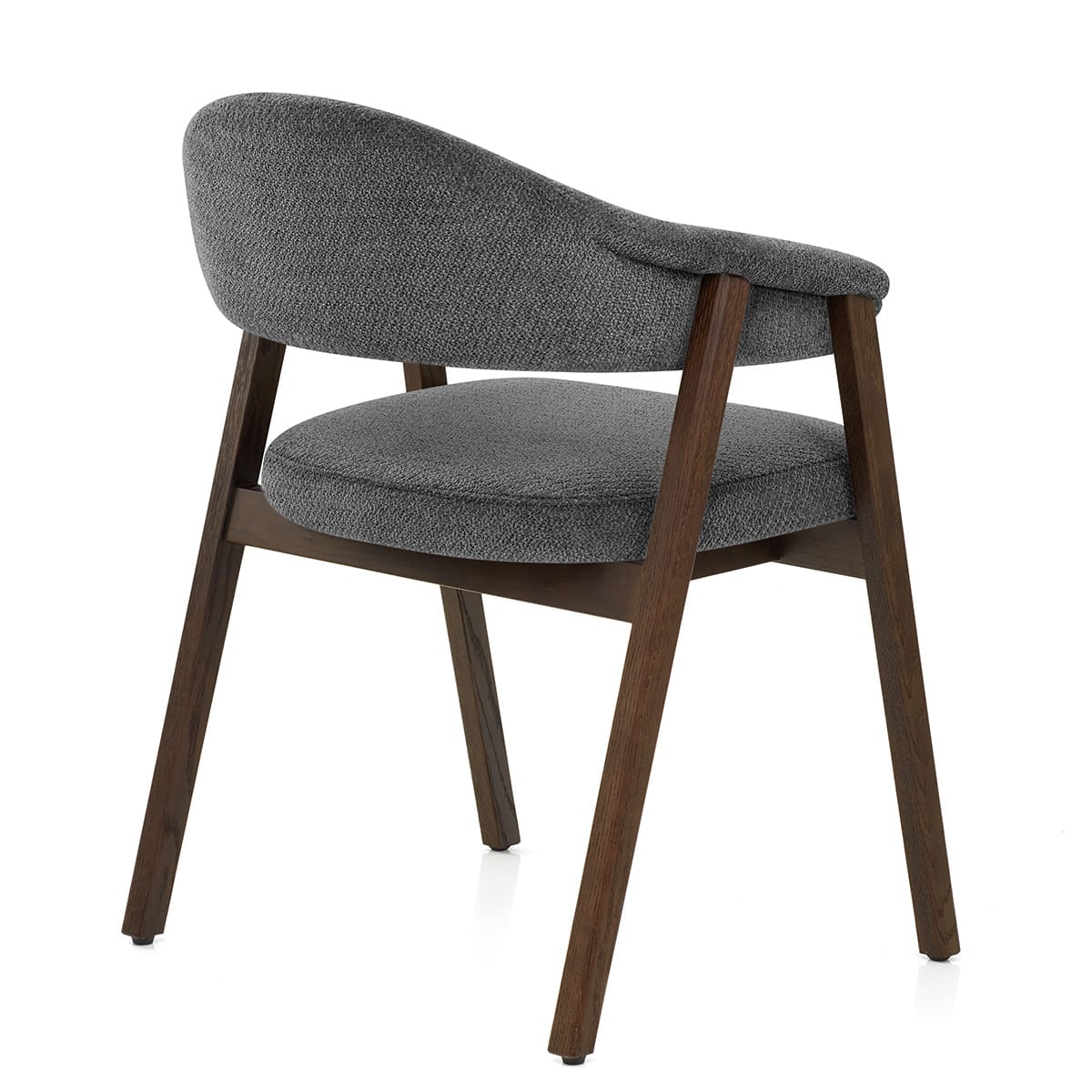 Chaise Chêne Foncé Tissu - Amber Gris Foncé