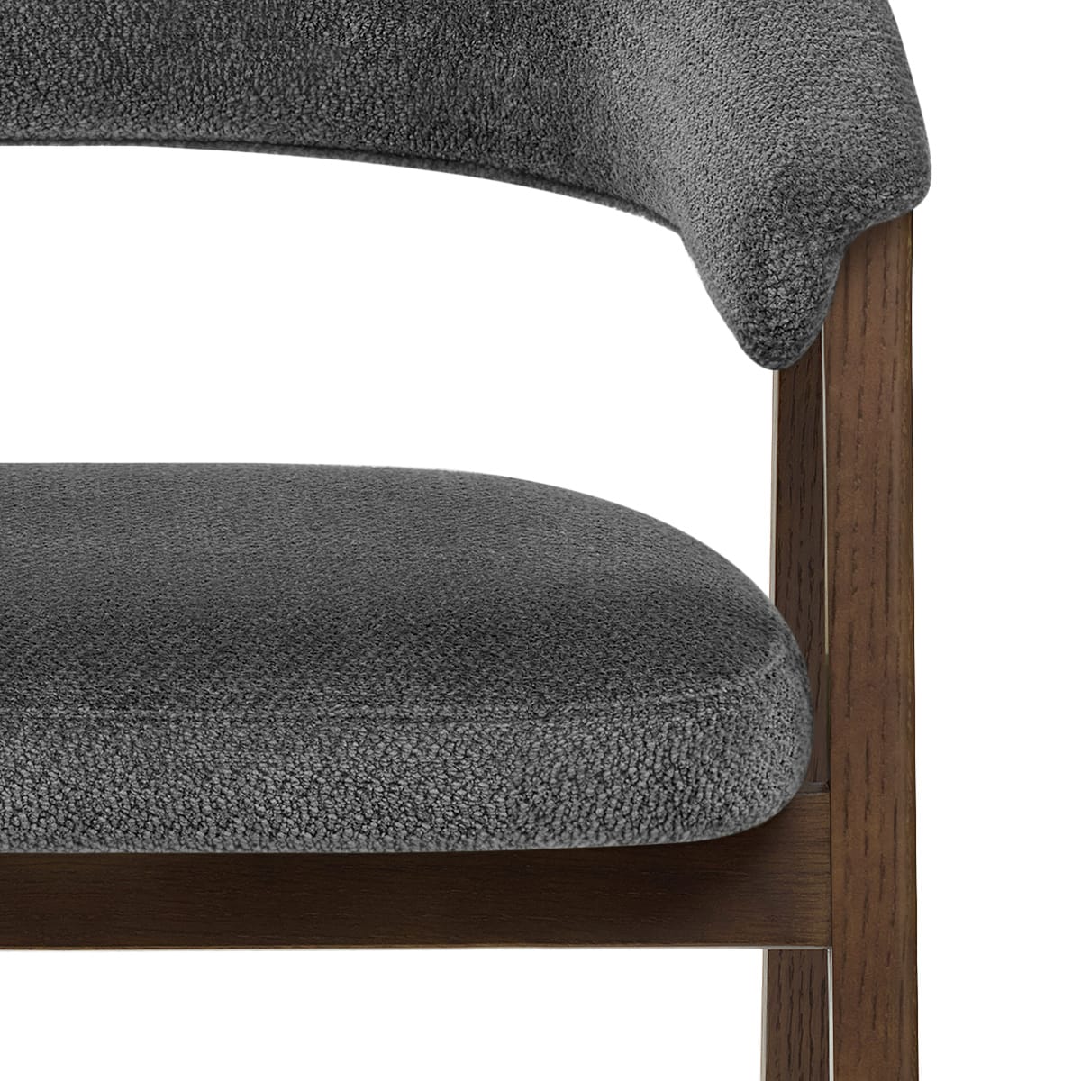 Chaise Chêne Foncé Tissu - Amber Gris Foncé