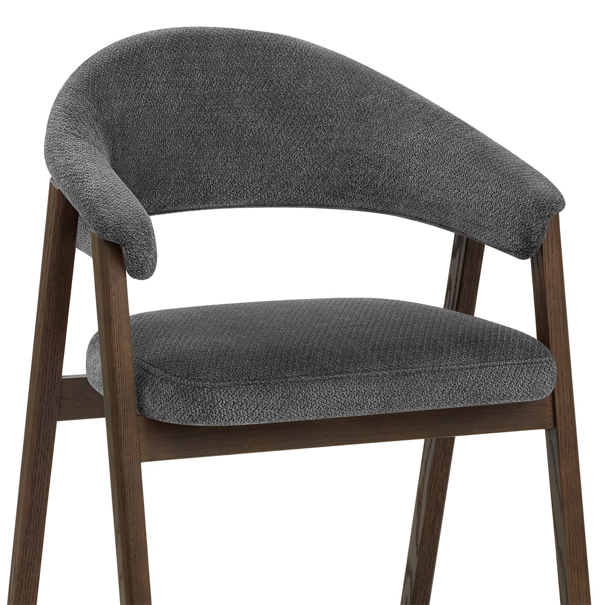 Chaise Chêne Foncé Tissu - Amber Gris Foncé