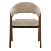 Chaise Chêne Foncé Tissu - Amber Taupe