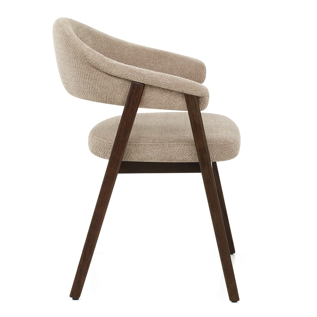 Chaise Chêne Foncé Tissu - Amber Taupe