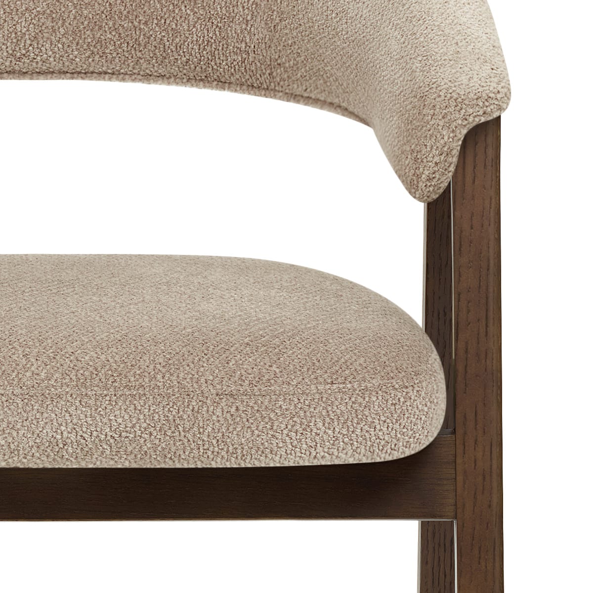 Chaise Chêne Foncé Tissu - Amber Taupe