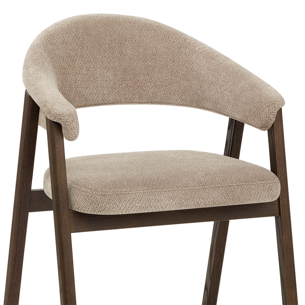 Chaise Chêne Foncé Tissu - Amber Taupe
