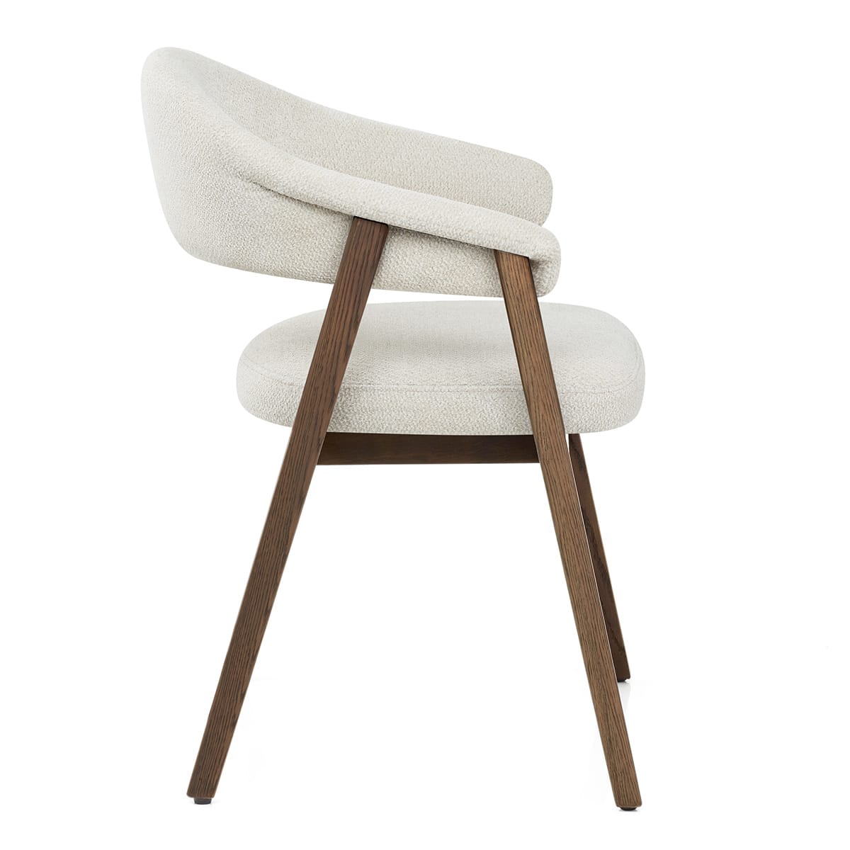 Chaise Chêne Clair Tissu - Amber Ivoire