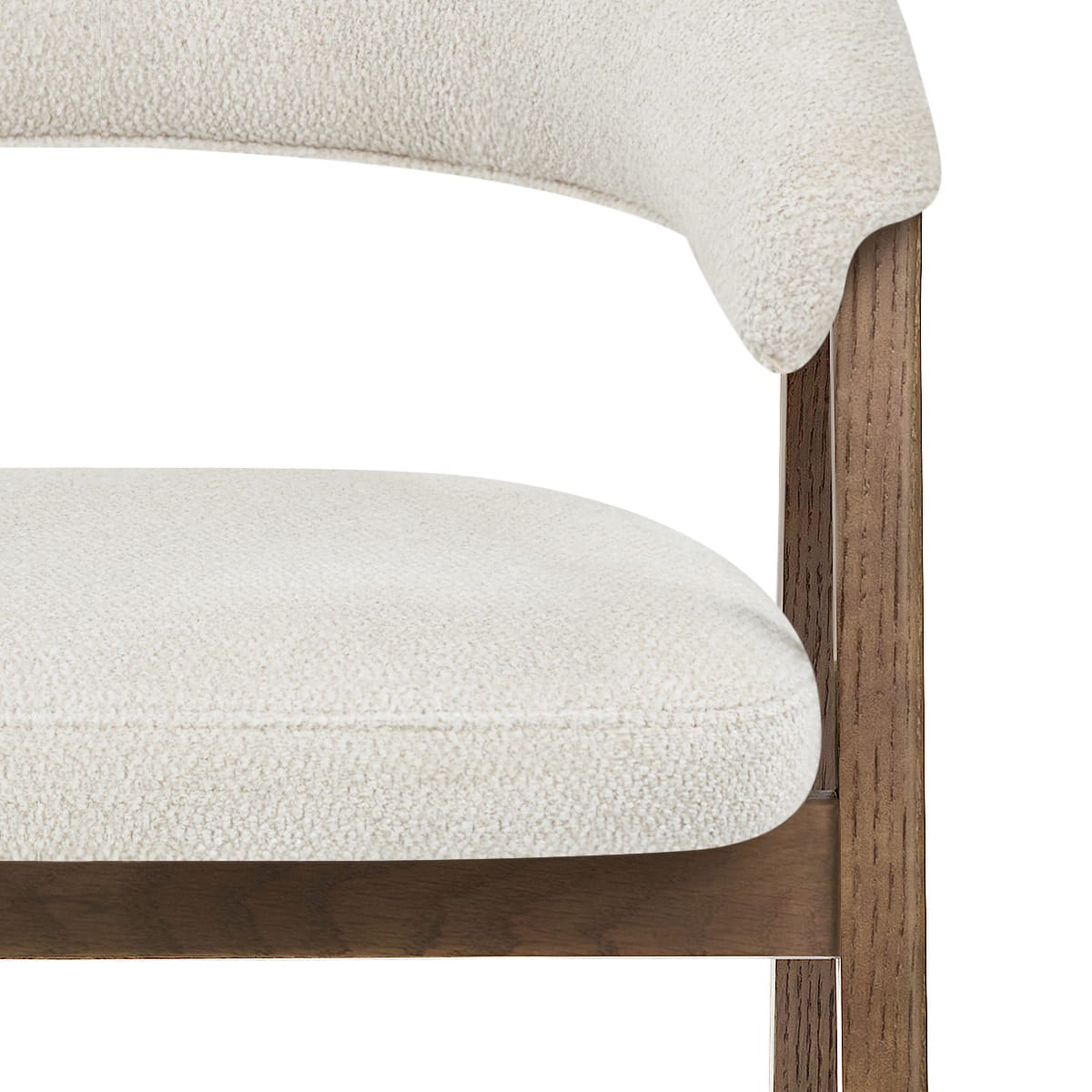 Chaise Chêne Clair Tissu - Amber Ivoire
