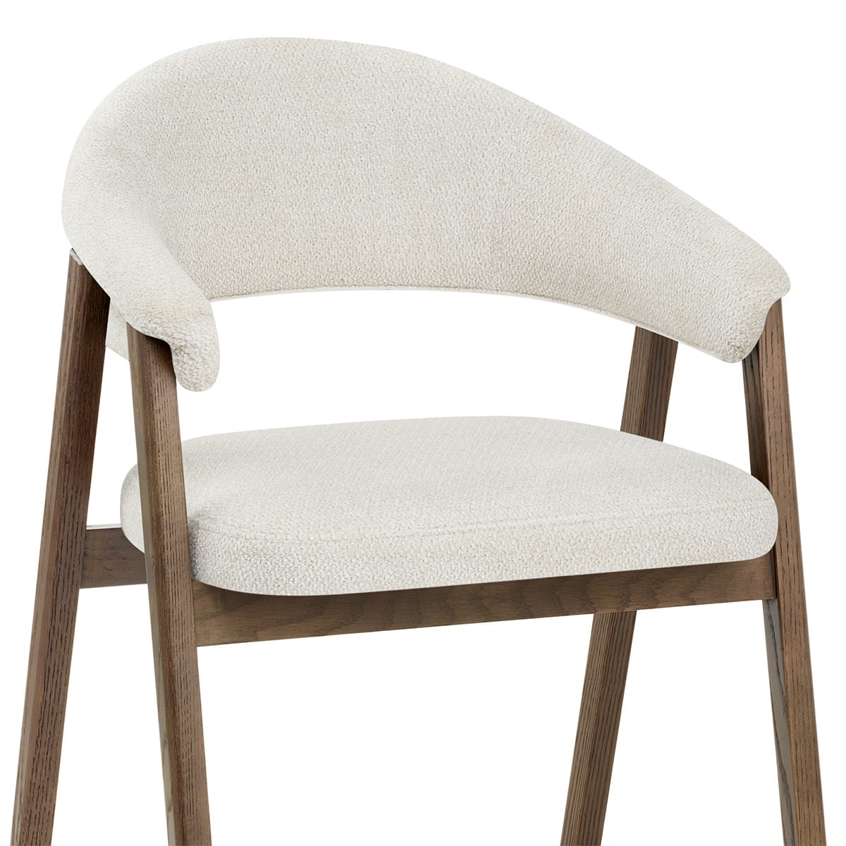 Chaise Chêne Clair Tissu - Amber Ivoire