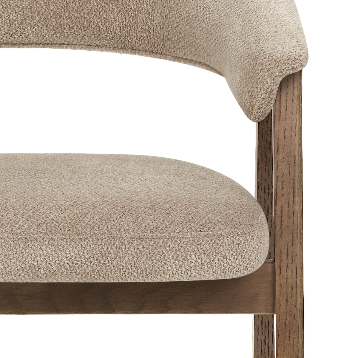 Chaise Chêne Clair Tissu - Amber Taupe