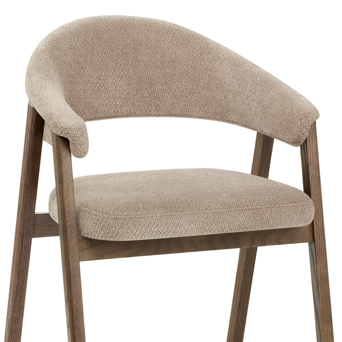Chaise Chêne Clair Tissu - Amber Taupe