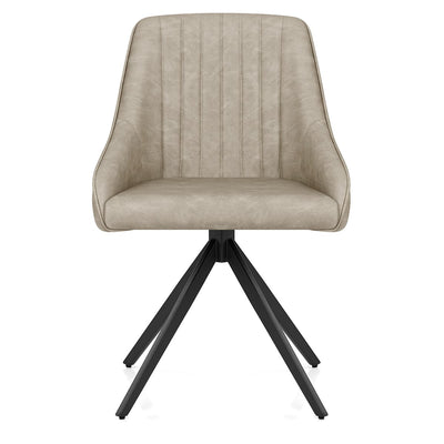 Chaise Faux Cuir - Amelia Taupe 