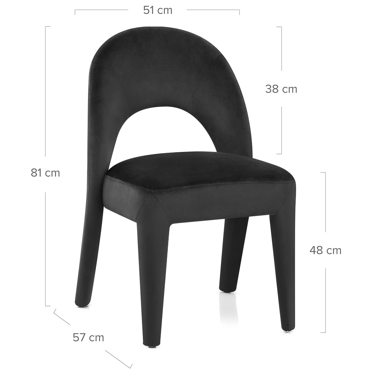 Chaise Velours - Amore Noir