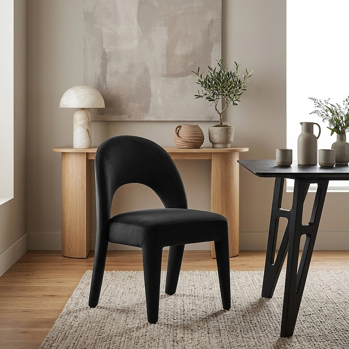 Chaise Velours - Amore Noir