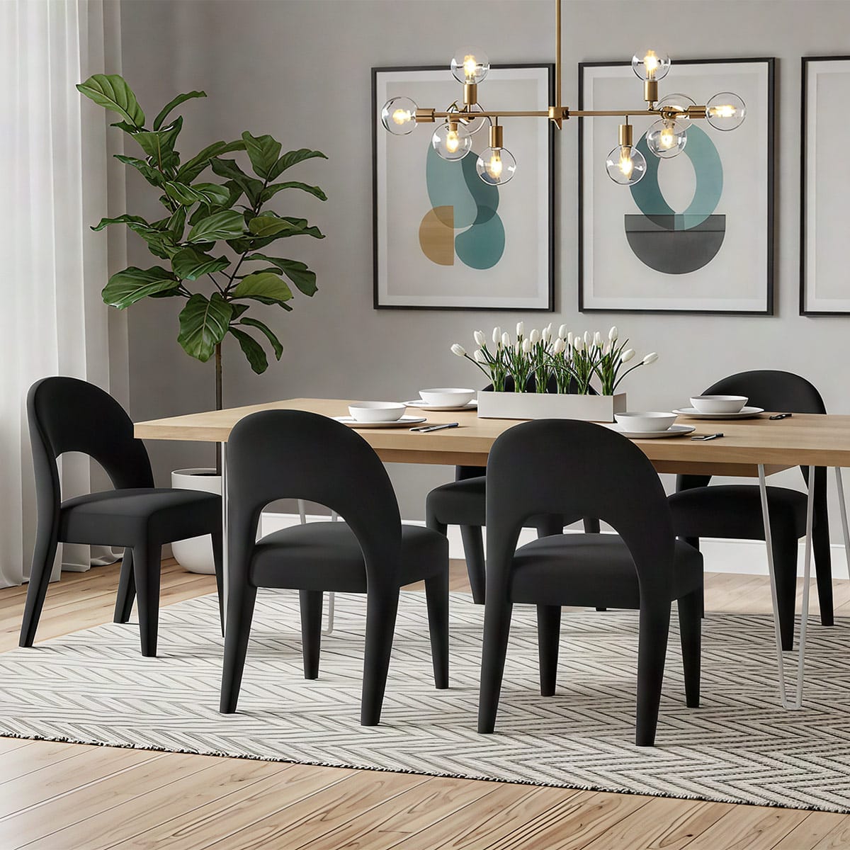 Chaise Velours - Amore Noir