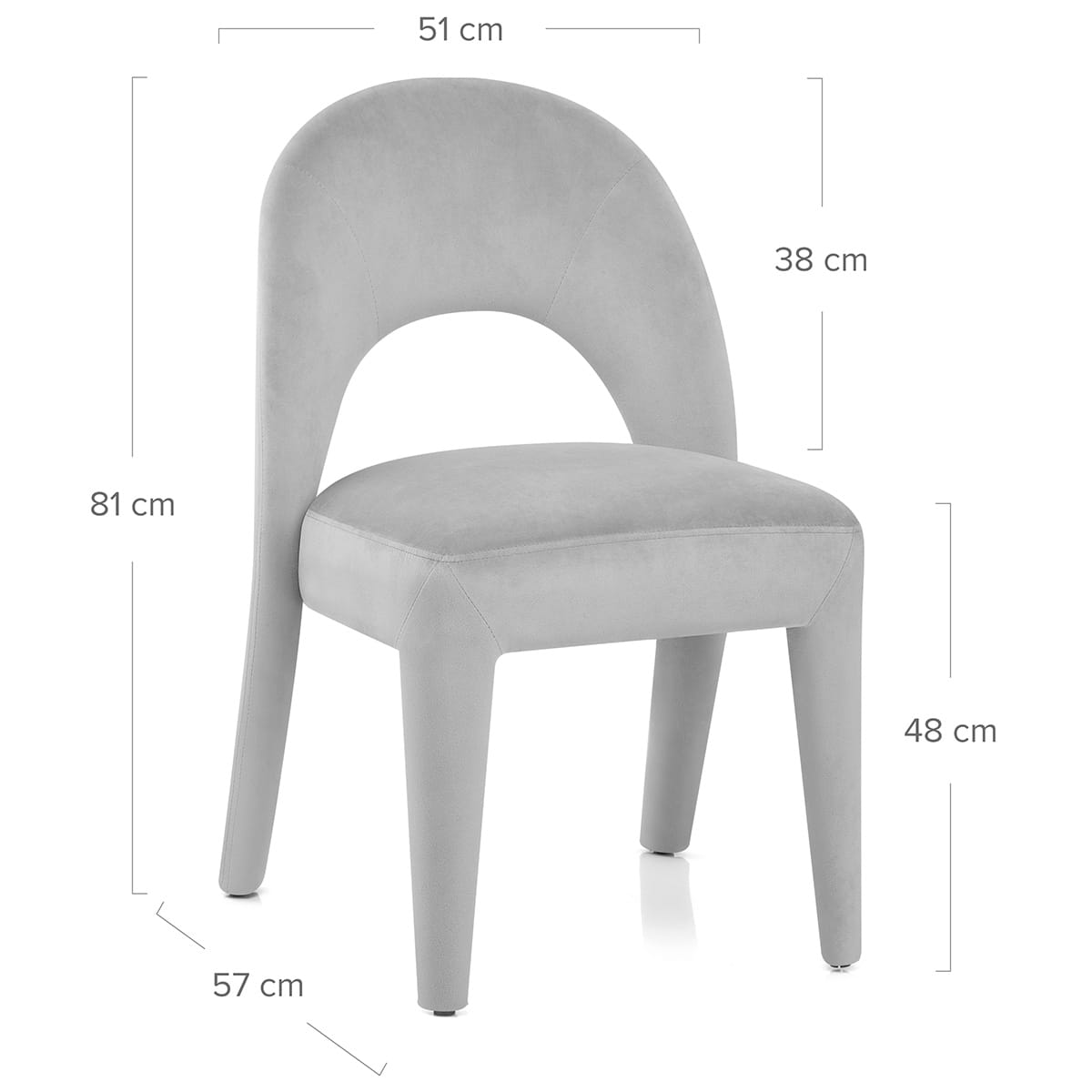 Chaise Velours - Amore Gris