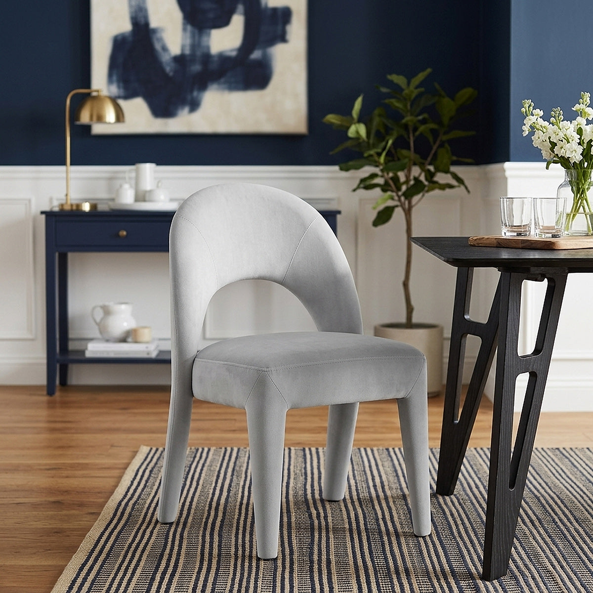 Chaise Velours - Amore Gris