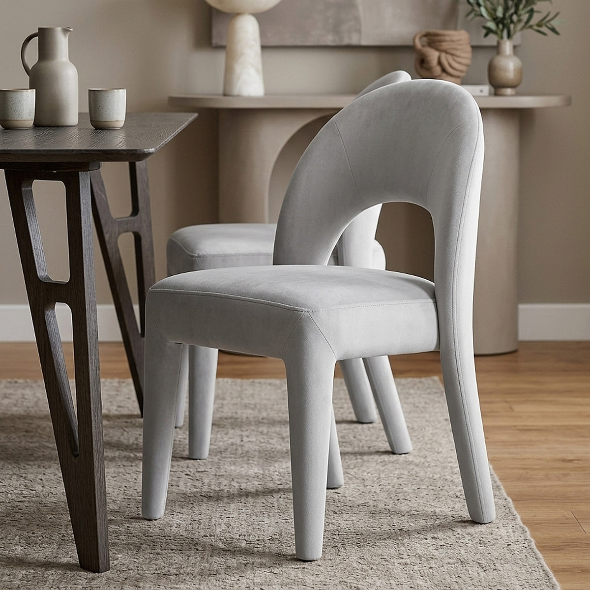 Chaise Velours - Amore Gris
