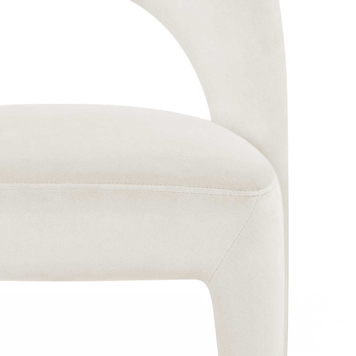 Chaise Velours - Amore Ivoire