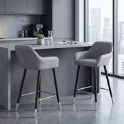Tabouret de Bar Faux Cuir - Apres Grande Gris 