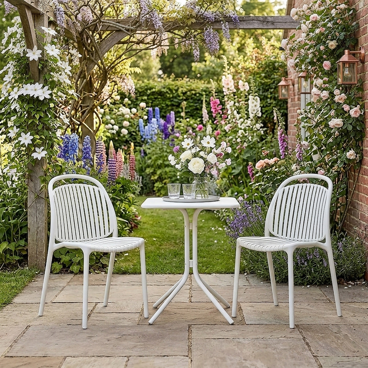 Arlo Stackable Outdoor Chair White