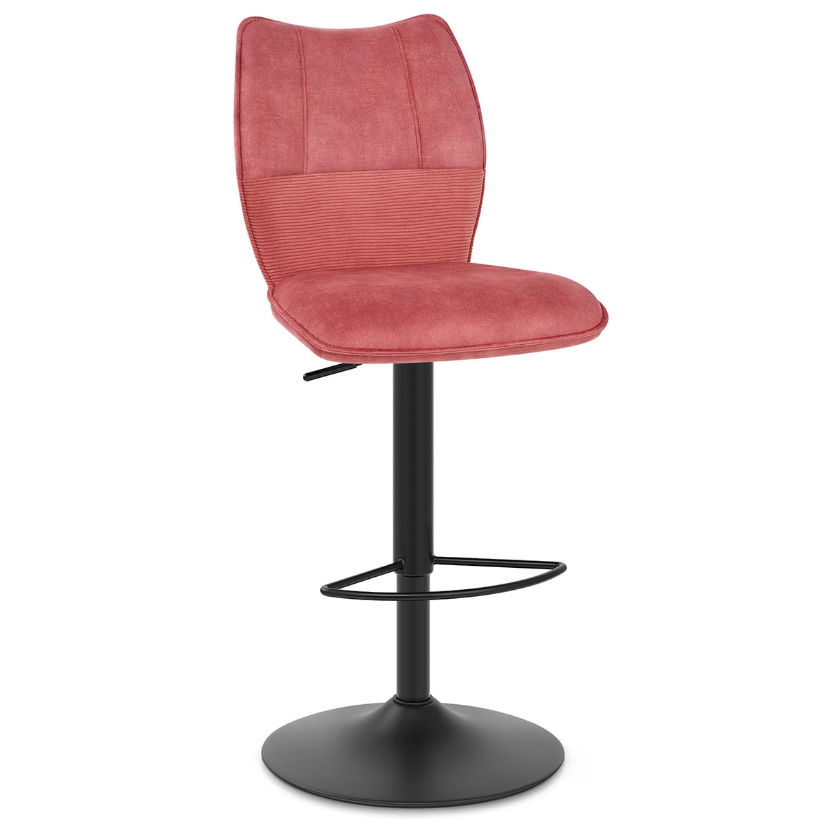 Art Bar Stool Pink Velvet