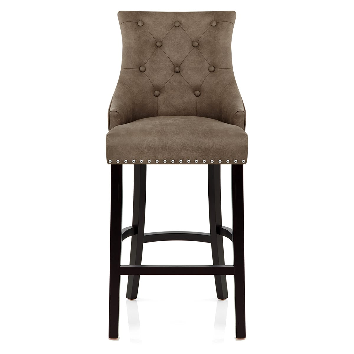 Chaise de Bar Bois Faux Cuir - Ascot Marron 