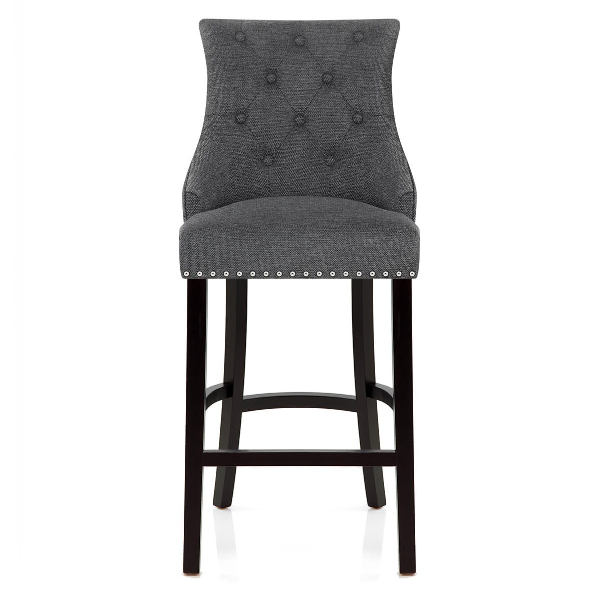 Chaise de Bar Bois Tissu - Ascot Gris Foncé 