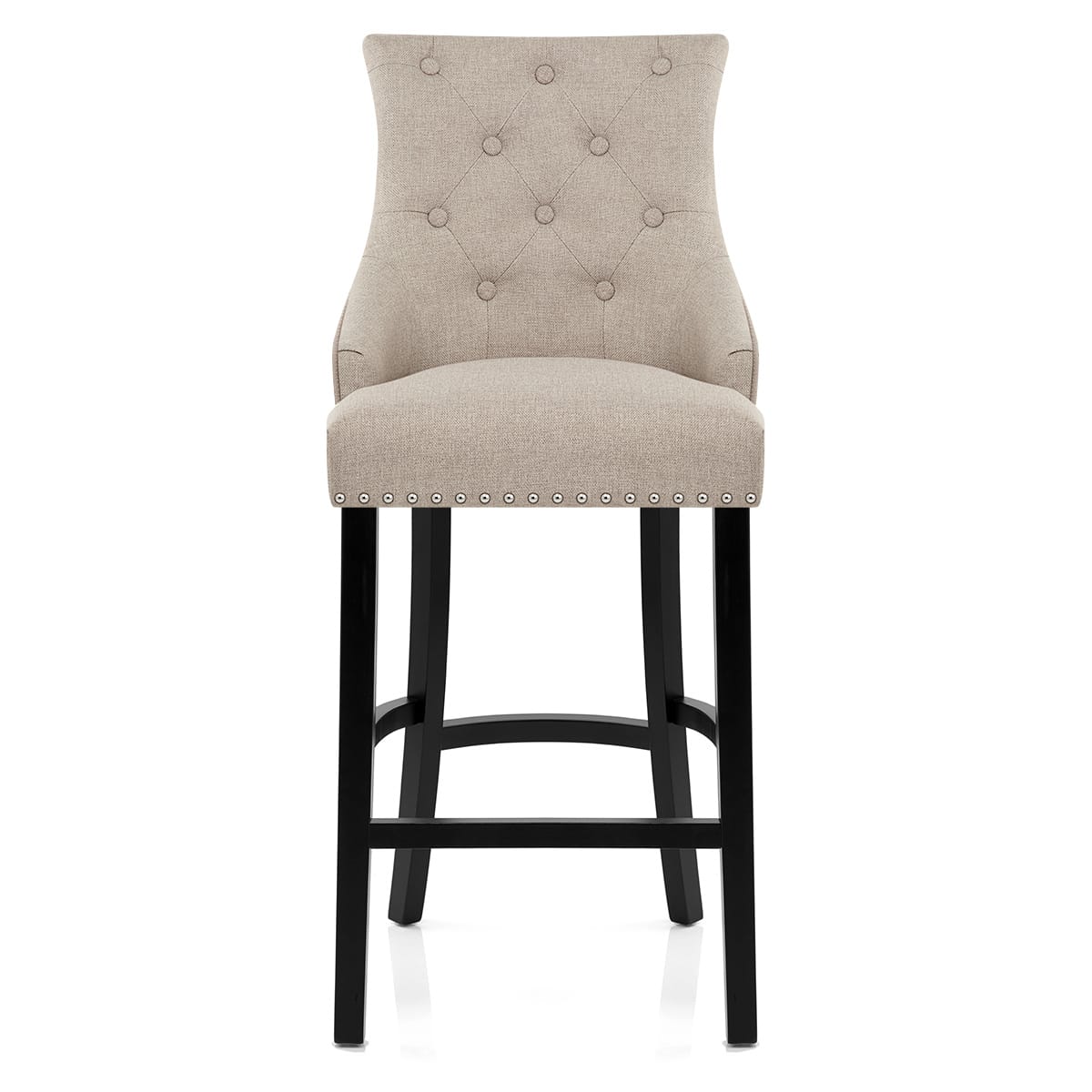 Chaise de Bar Bois Tissu - Ascot Taupe 