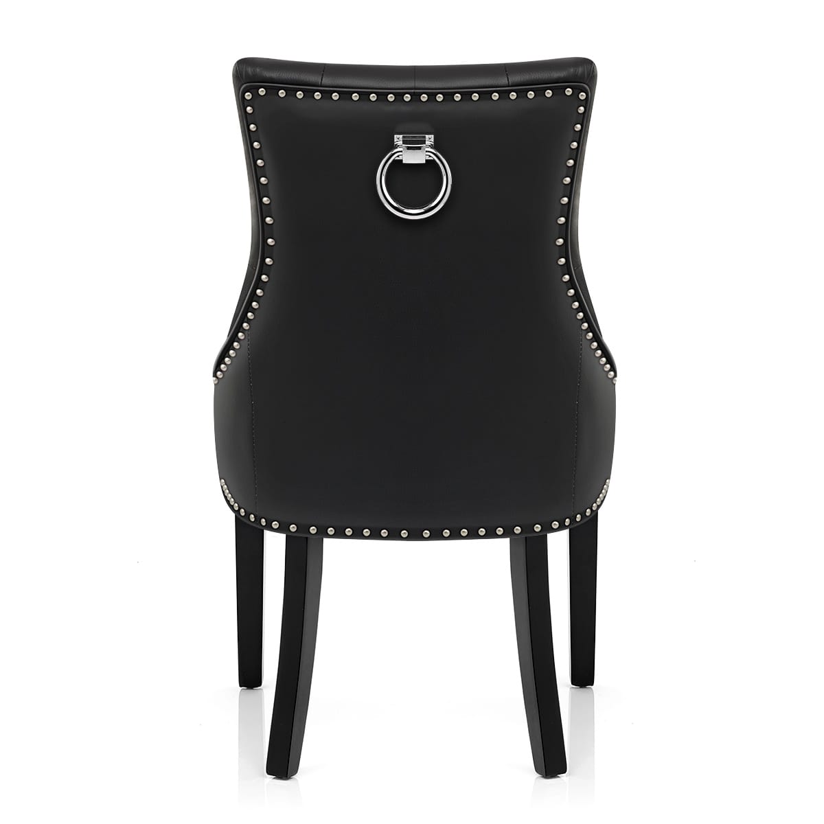 Ascot Dining Chair Black Leather