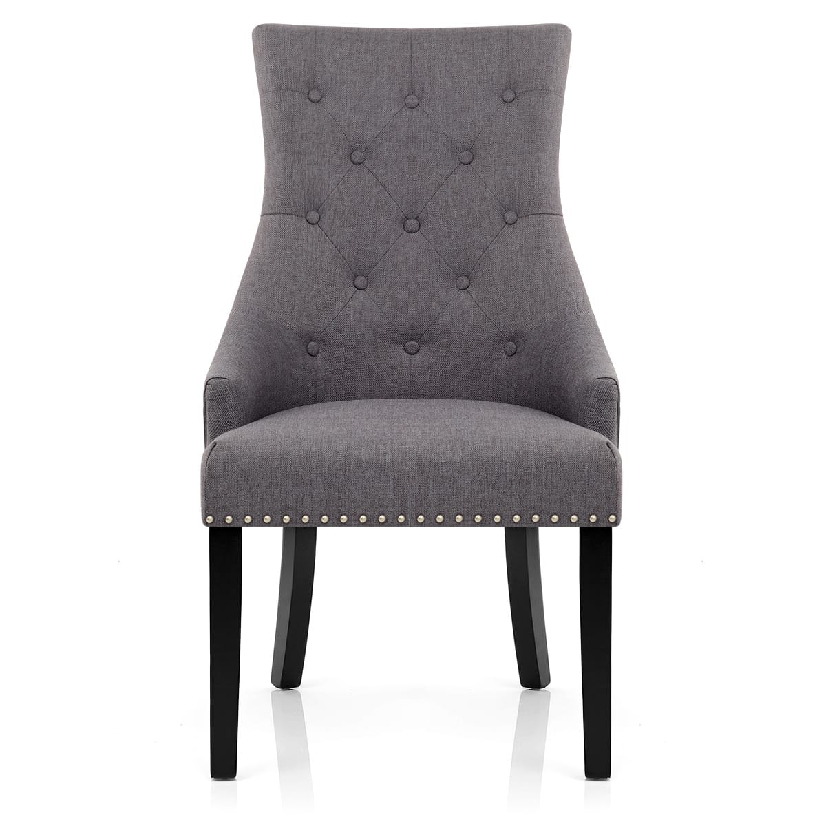 Chaise Bois Tissu - Ascot Gris Foncé 