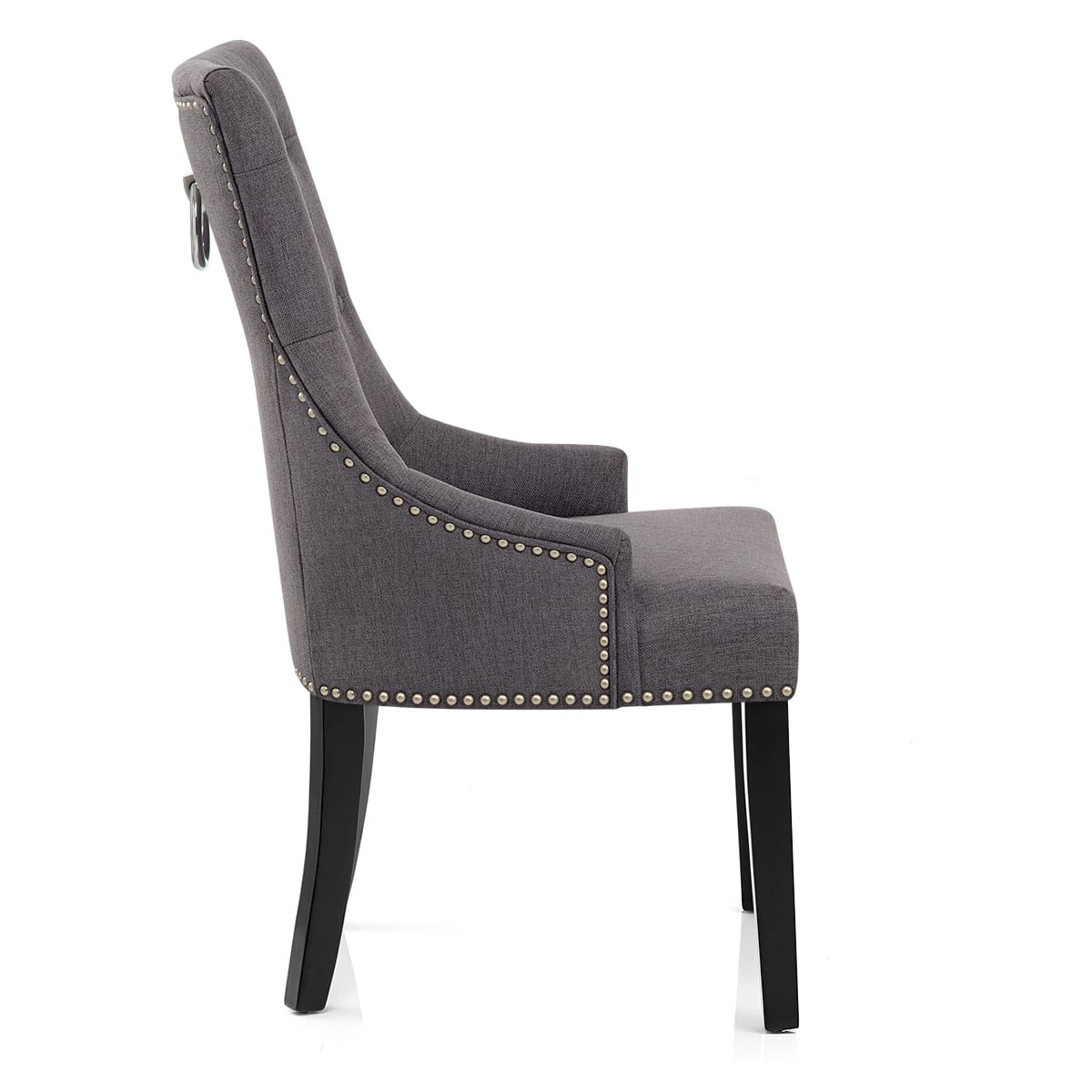 Chaise Bois Tissu - Ascot Gris Foncé 