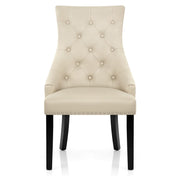 Ascot Dining Chair Cream Leather