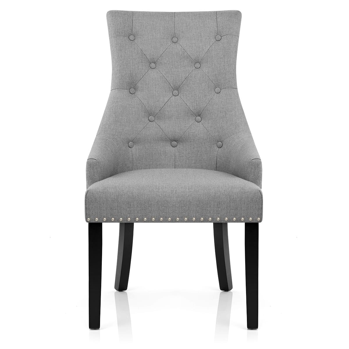 Chaise Bois Tissu - Ascot Gris 