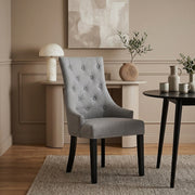 Chaise Bois Tissu - Ascot Gris 