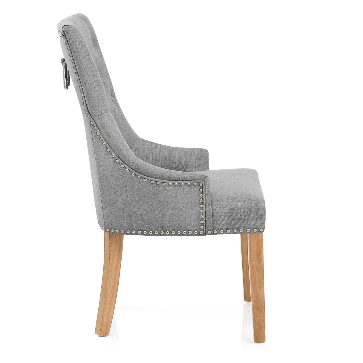 Chaise Chêne Tissu - Ascot Gris 