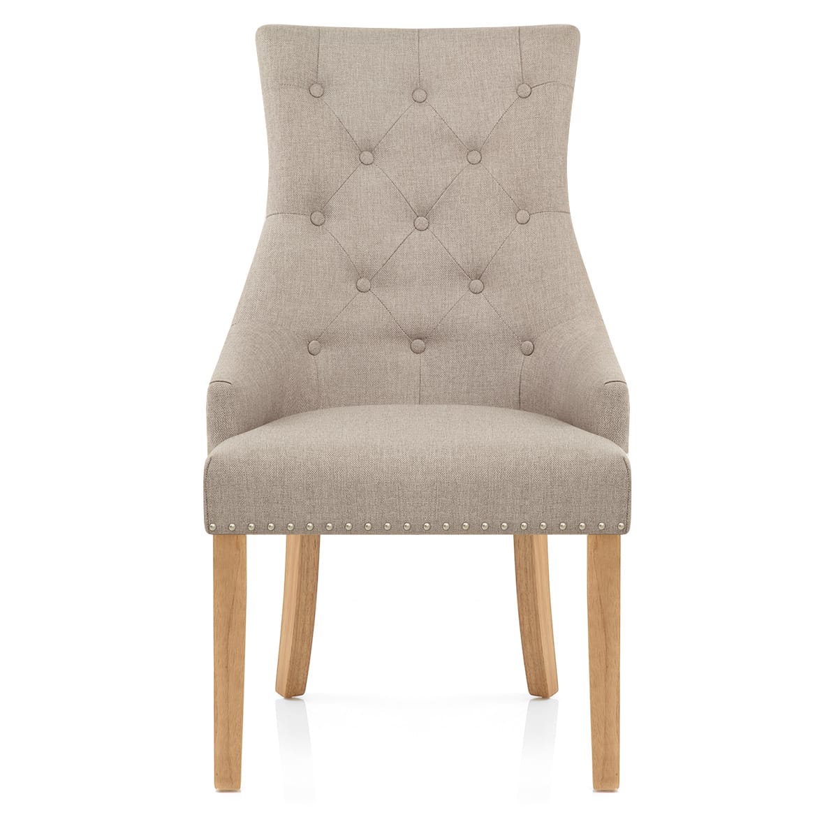 Chaise Chêne Tissu - Ascot Taupe 